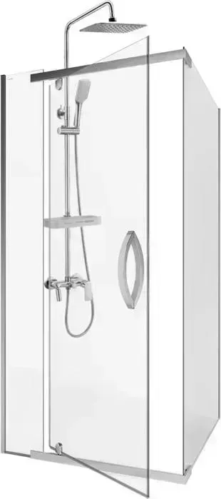 Душевой уголок Alex Baitler 90x90 с душем Lemark Tropic, прозрачный, хром (AB214-90)