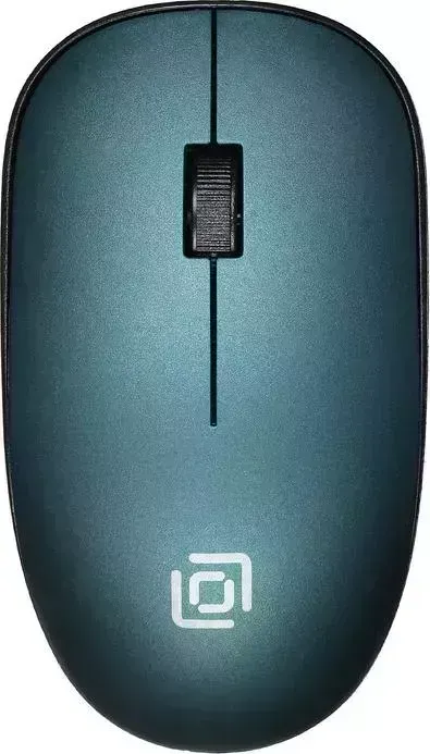 Мышь проводная OKLICK 515MW wireless черный/зеленый