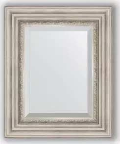 Зеркало Evoform с фацетом в багетной раме Exclusive 46x56 см, римское серебро 88 мм (BY 1369)