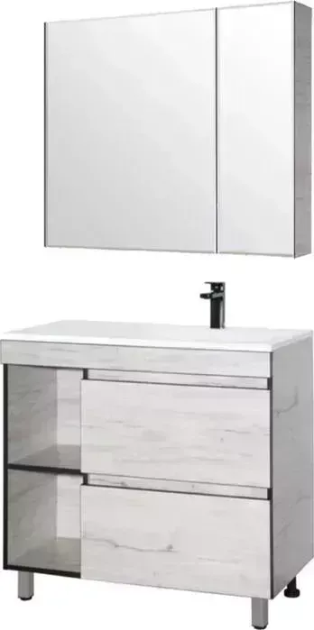 Мебель для ванной Style line Берлин 90 полочки слева, соната (4650134473032, 4627179377557, 4650134472448)