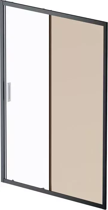Душевая дверь Am.Pm Gem 140х195 прозрачная/бронзовая, черная матовая (W90G-140-1-195BBr)