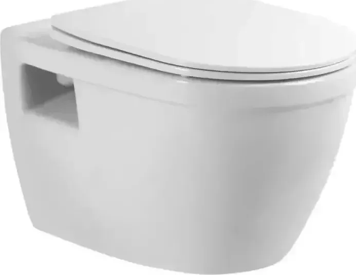 Унитаз подвесной BELBANGO Loto тонкое сиденье микролифт (BB070CHR, BB070SC)