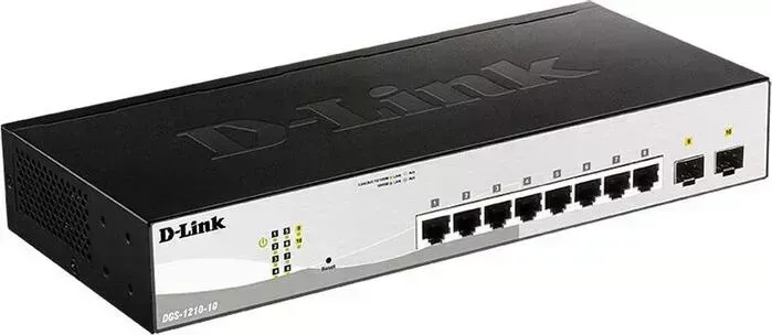 Коммутатор D-LINK DGS-1210-10/FL1A 8G 2SFP настраиваемый (DGS-1210-10/FL1A)