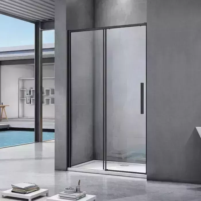 Душевая дверь Good Door Idea WTW 110х195 прозрачная, черный (WTW-110-C-B)