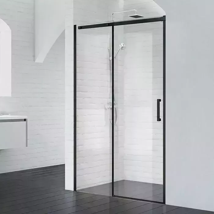 Душевая дверь BELBANGO Acqua BF-1 120х195 прозрачная, черная (ACQUA-BF-1-120-C-NERO)