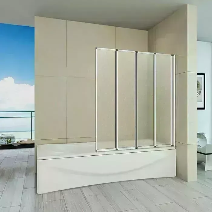 Шторка для ванны Good Door Screen GR4 100 матовая Grape, белый (GR4-100-G-WE)