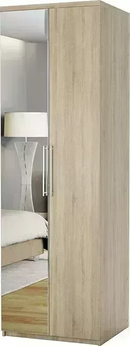 Шкаф Шарм-Дизайн с полками Комфорт МП-21 80х60 с зеркалом, Дуб Сонома