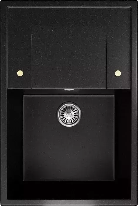Мойка кухонная ZOX ZX-GM 12 76х51 с крылом, черная (4630085462309)