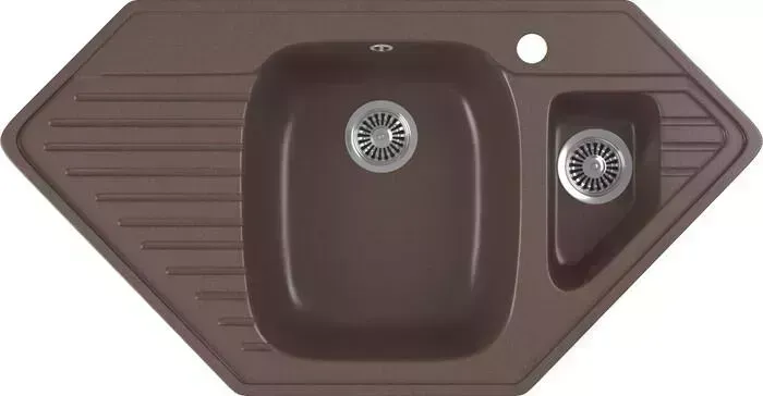 Мойка кухонная GREENSTONE GRS-10K-345 шоколад