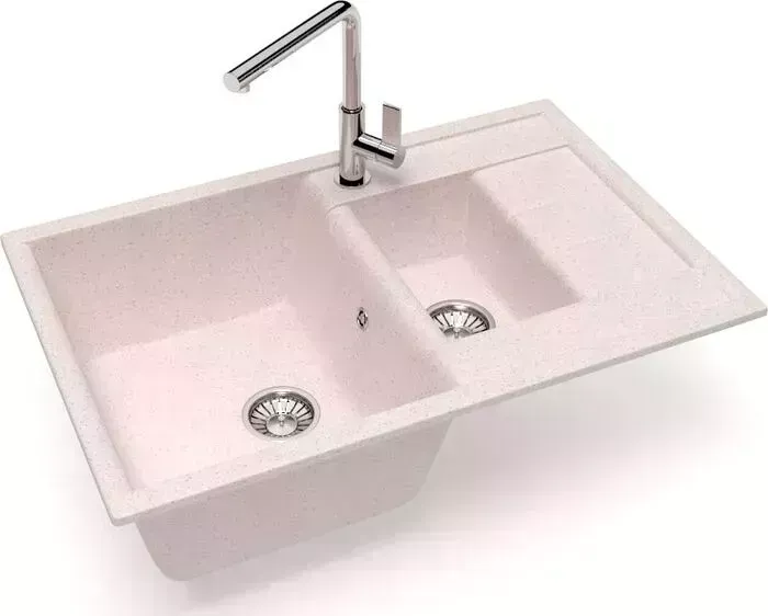 Мойка кухонная Glanz J-210-33 бежевая, матовая