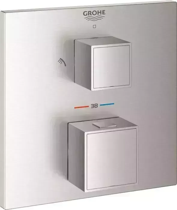 Термостат для ванны Grohe Grohtherm Cube накладная панель, 35600, суперсталь (24154DC0)