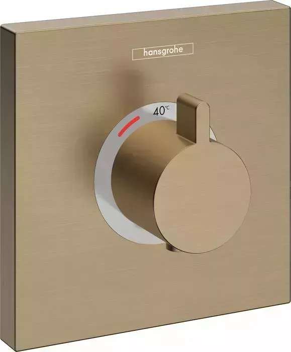 Термостат для ванны Hansgrohe ShowerSelect центральный, механизма 01800180, шлифованная бронза (15760140)