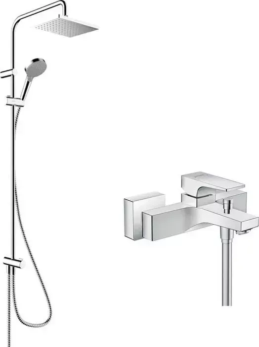 Смеситель для ванны Hansgrohe Metropol с душевым гарнитуром, хром (32540000, 26282000)