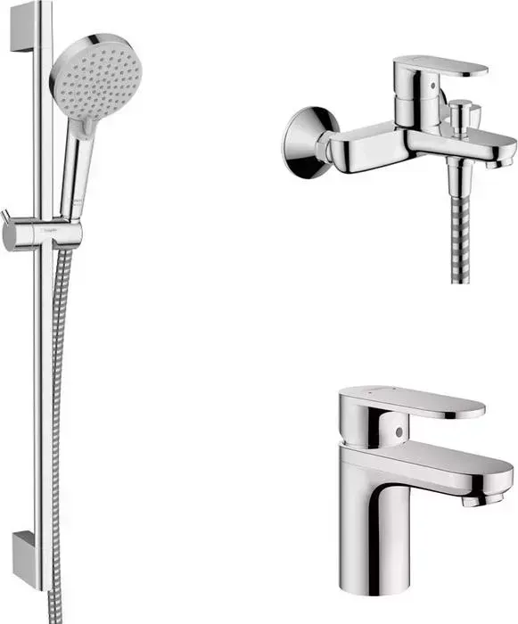 Комплект смесителей Hansgrohe Vernis Blend с душевым гарнитуром, хром (71440000, 71571000, 26275000)