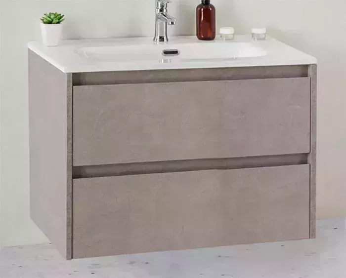 Тумба под раковину BELBANGO Kraft-39 70 Cemento Grigio (KRAFT 39-700/390-2C-SO-CG)