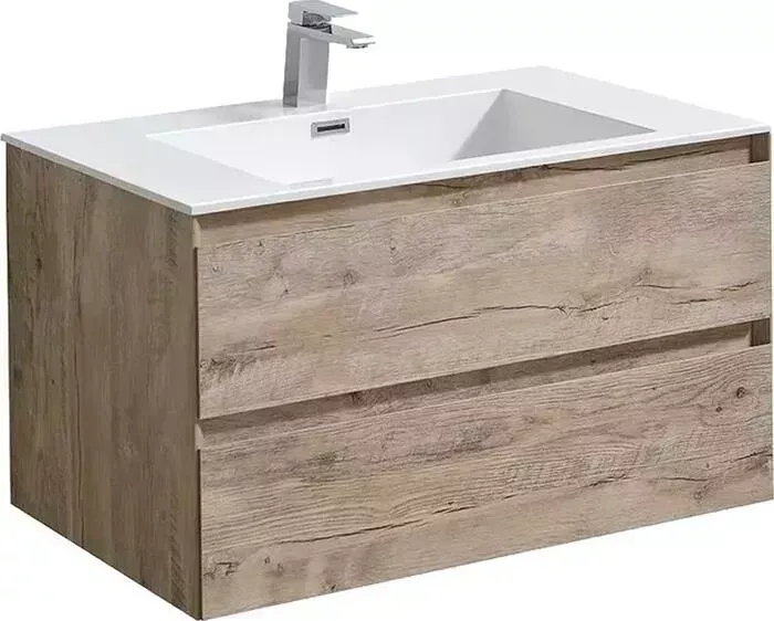 Тумба с раковиной Vincea с Luka 80х48 N.Wood (VMC-1L800NW, VCB-13800W)