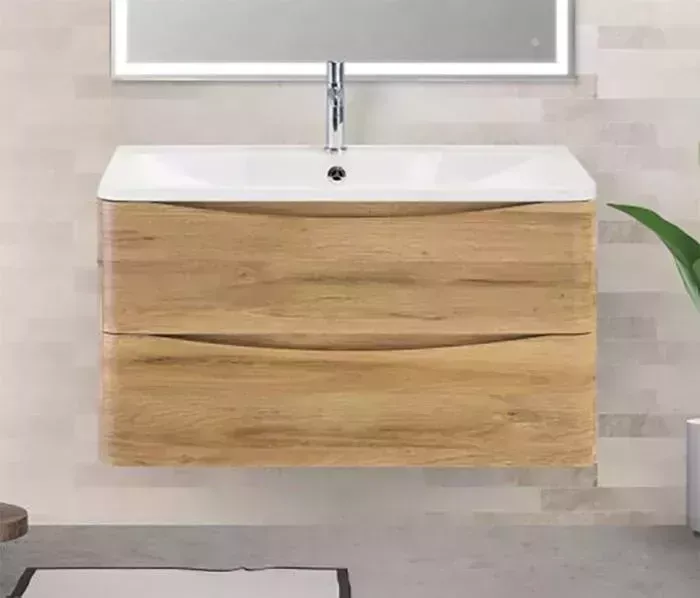 Тумба с раковиной BELBANGO с Acqua 120 Rovere Rustico (Acqua-1200-2C-SO-RR, BB1200/455-LV-MR-ALR)