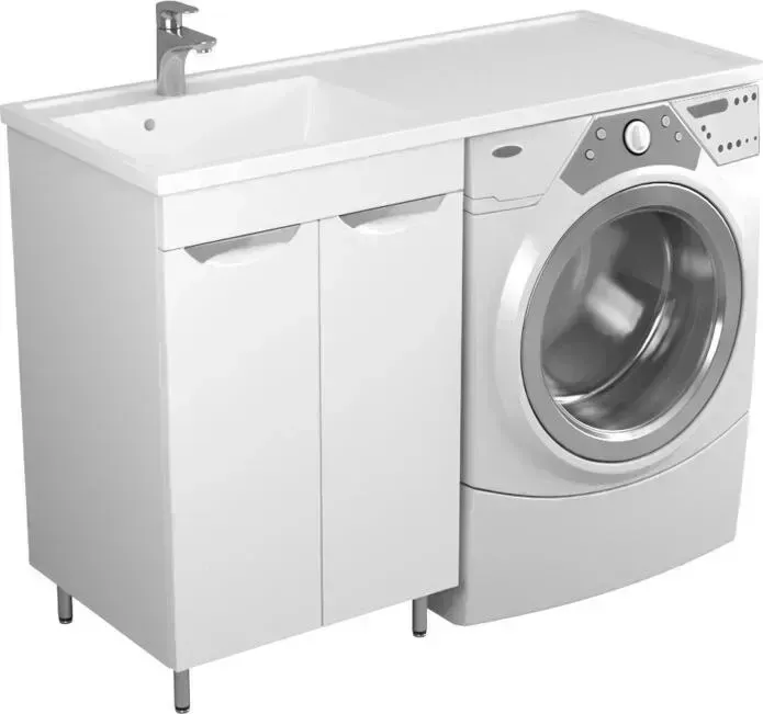 Тумба с раковиной Uncoria с Мера 120 (55) с дверками, левая (55544, 4660105230694)