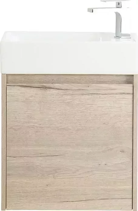 Тумба с раковиной BELBANGO с Kraft Mini 50 левая, Rovere Galifax Bianco (KRAFT MINI-500/260-1A-SO-RGB-L, 7045-KL)