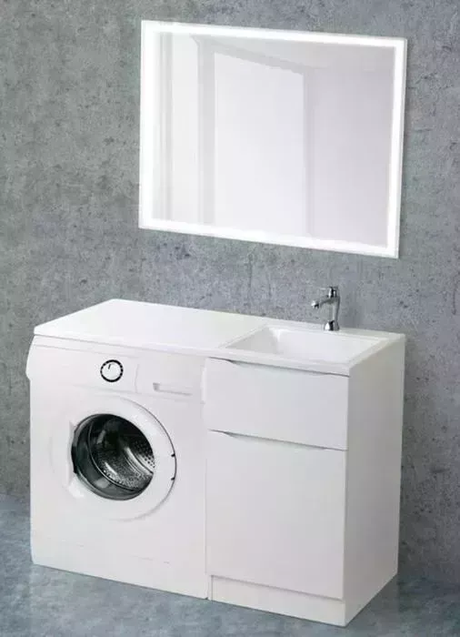 Мебель для ванной BELBANGO Lavanderia 58 правая, Bianco Lucido