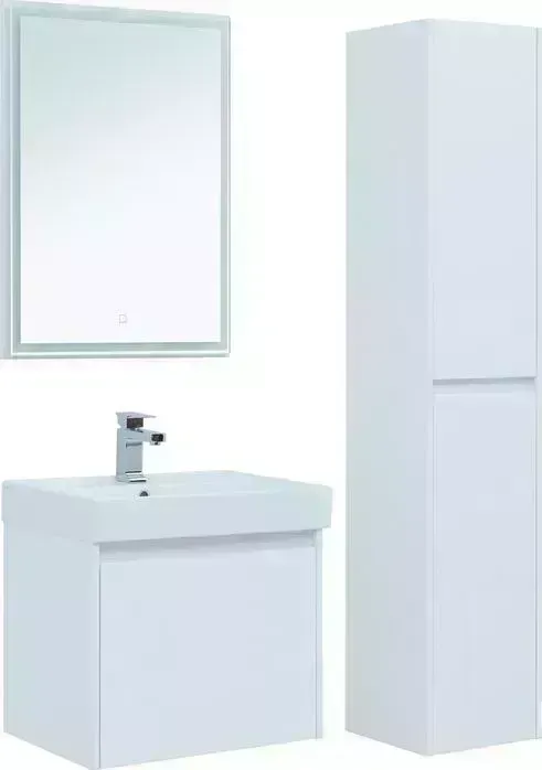 Мебель для ванной AQUANET Nova Lite 60 один ящик, белый глянец