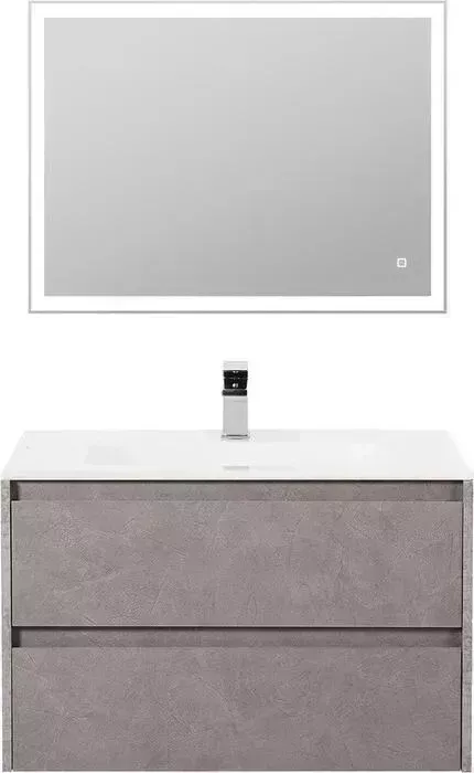 Мебель для ванной BELBANGO Kraft 90 два ящика, Cemento Grigio