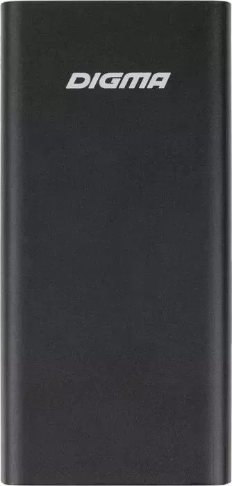 Внешний аккумулятор DIGMA DGPQ20D 20000mAh 3A QC PD 22.5W 2xUSB беспров.зар. черный (DGPQ20D22PBK)