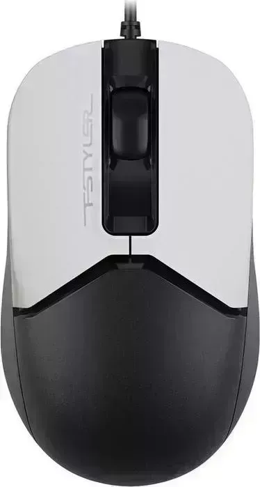 Мышь проводная A4TECH Fstyler FM12 Panda белый/черный оптическая (1200dpi) USB (3but)