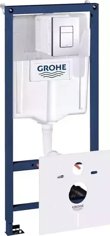 Комплект унитаза с инсталляцией Grohe Rapid SL 38827000 панель+рама+уголки+шум+fresh
