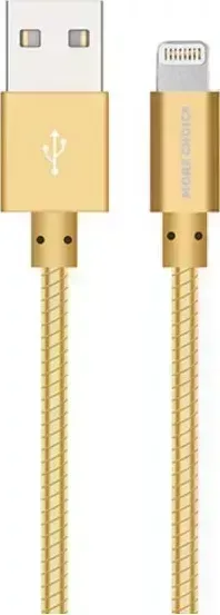 Кабель APPLE More choice K31i 1м золотой USB 2.1A для 8-pin