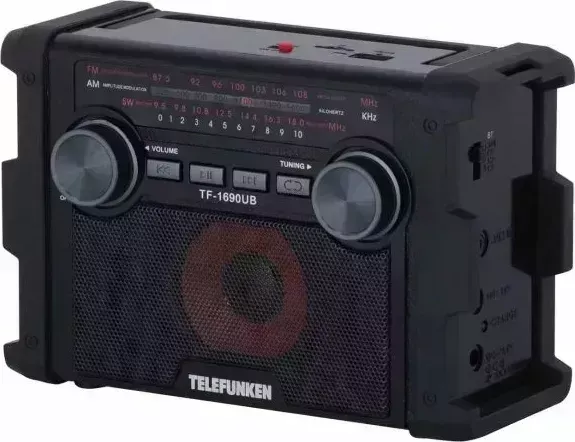 Радиоприемник TELEFUNKEN Радиоприёмник TF-1690UB черный с серым