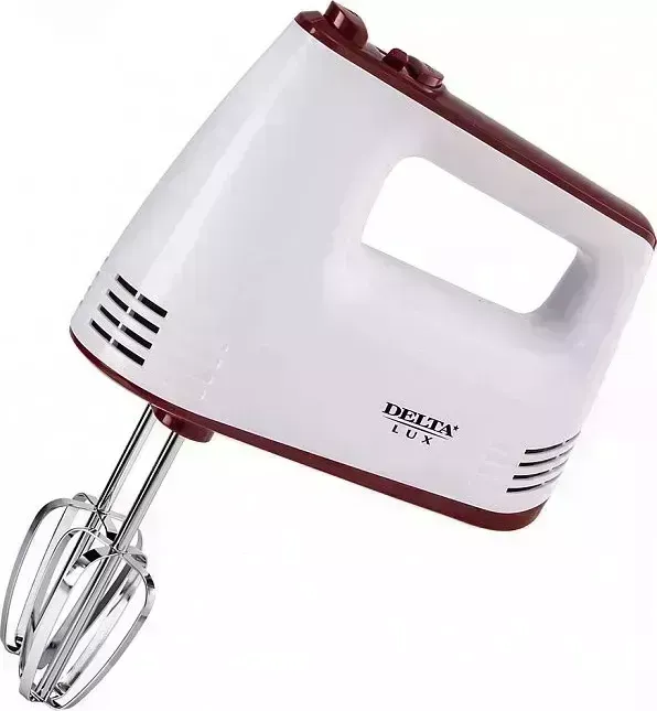 Миксер DELTA LUX DE-7700 белый с бордовым