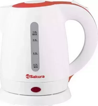 Чайник электрический SAKURA SA-2342WR белый/красный