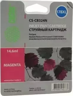 Расходный материал для печати CACTUS CS-CB324N N178XL пурпурный