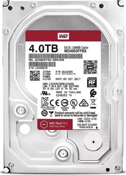 Жесткий диск  Western Digital Red Pro 4Tb/SATA-III (WD4003FFBX)