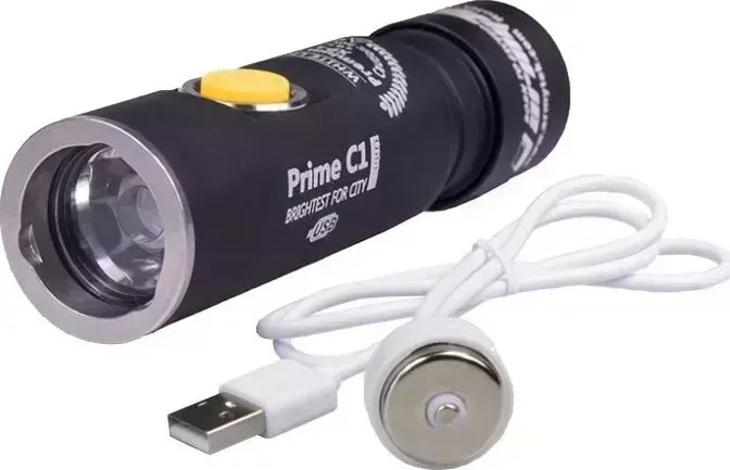 Фонарь ручной Armytek Prime C1 Magnet USB XP-L черный/белый (F05601SW)