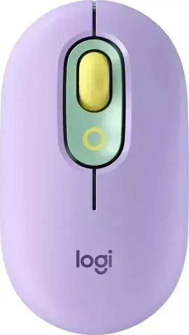 Мышь компьютерная LOGITECH POP Mouse with emoji фиолетовый/зеленый (910-006547)
