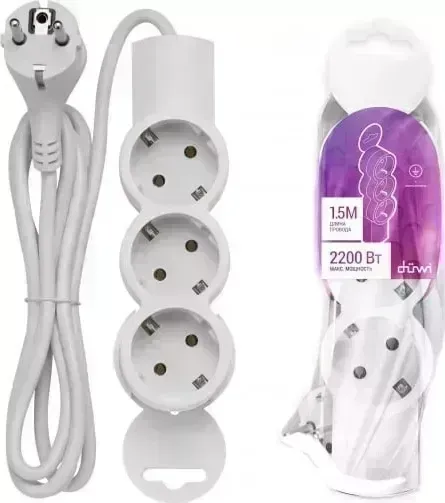 Удлинитель  DUWI 32004 5 (3гн. 1,5м)