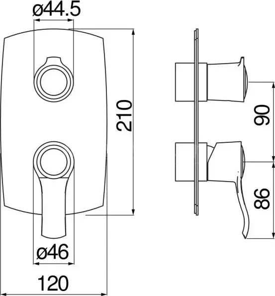 Смеситель для ванны  Nobili WE81102/SIGDP (внешняя часть)