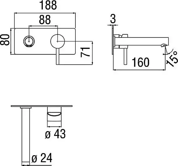 Смеситель для раковины  Nobili LV00498CR