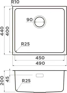 Мойка кухонная OMOIKIRI Tadzava 49-U/I-AB нерж.сталь/латунь