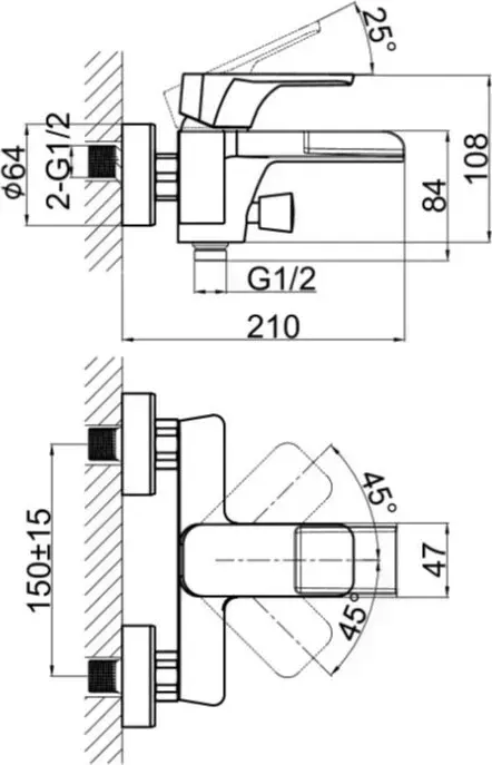 Смеситель для ванны D&K DA1433501