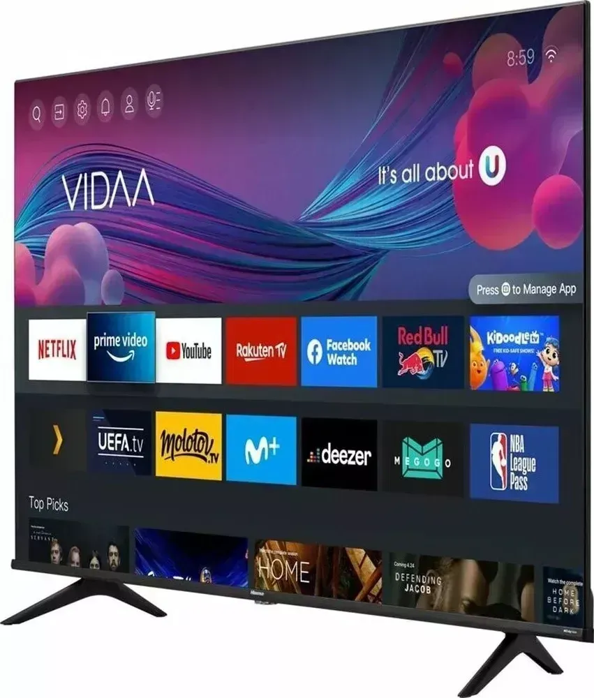 Телевизор HISENSE 58A6BG черный