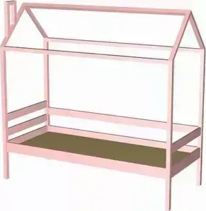 Кровать-домик RooRoom кд-11Р 160x70 розовый