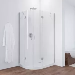 Душевой уголок Vegas Glass AFS-F 120*80 07 01 R правый, профиль матовый хром, стекло прозрачное