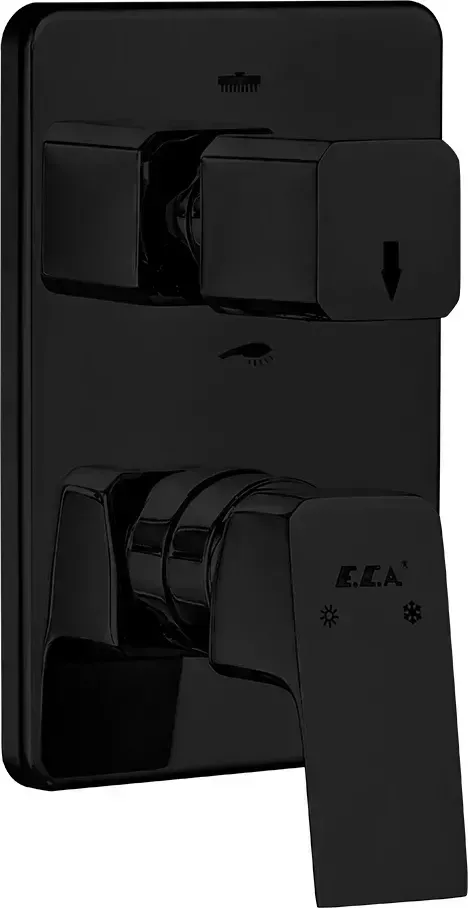 Смеситель для ванны E.C.A TIERA 102167205C1EX-KDE матовый черный (внешняя часть)