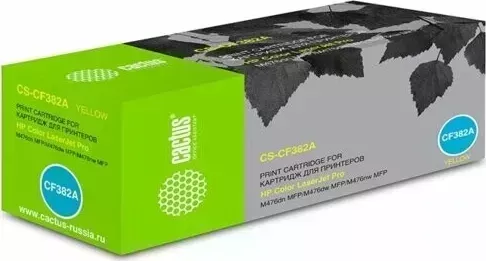 Расходный материал для печати CACTUS CS-CF382A желтый