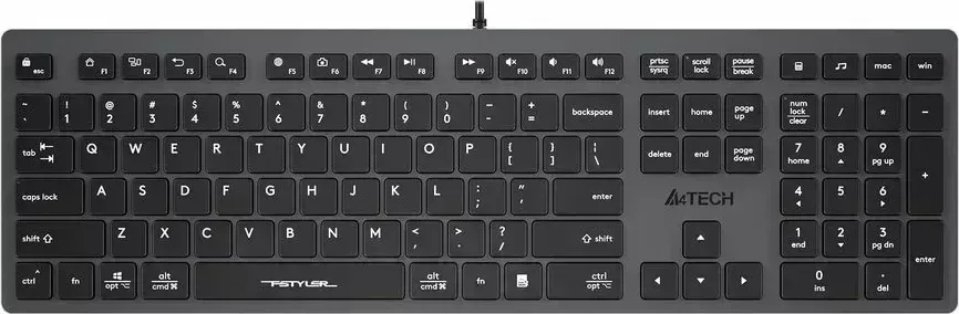 Клавиатура A4TECH Fstyler FX50 серый