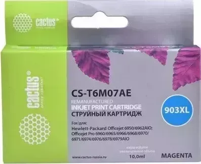 Картридж CACTUS Расходный материал для печати CS-T6M07AE N903XL пурпурный ()