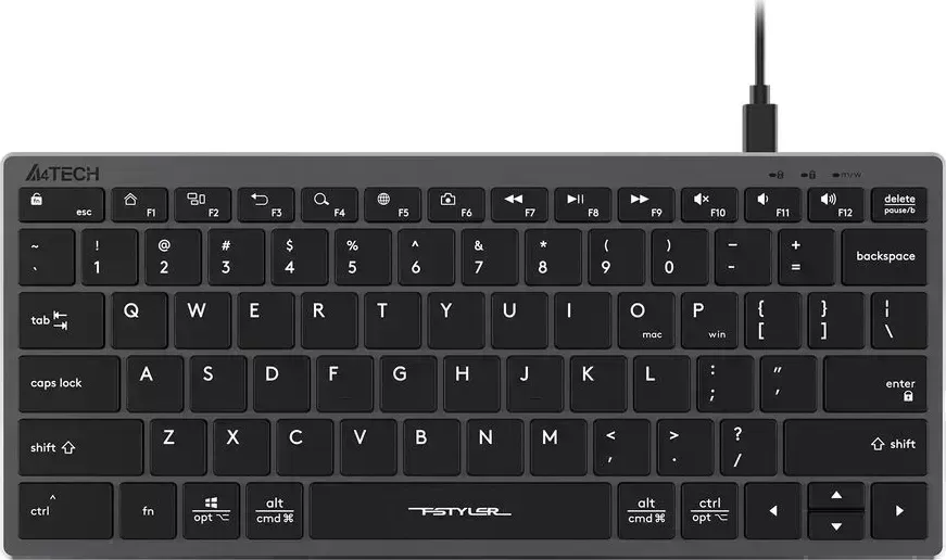 Клавиатура A4TECH Fstyler FX51 серый USB